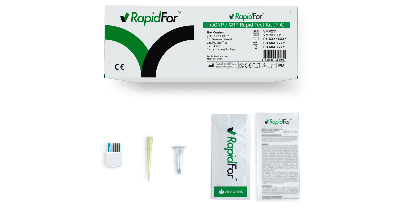 Figure 2. hsCRP / CRP Rapid Test Kit Box Content