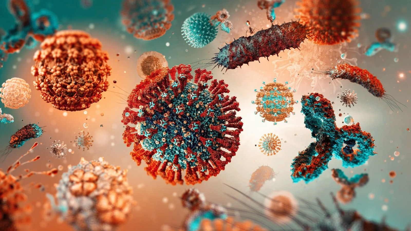 Figure1. Representative illustration of respiratory viruses in circulation (e.g., rhinovirus, influenza, RSV). 
