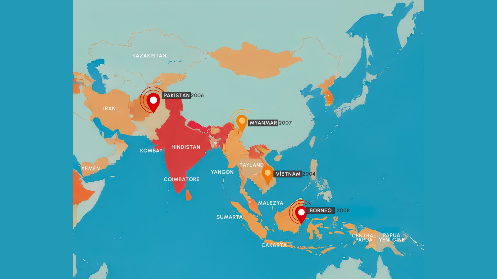 The Nipah Virus Threat in India: Understanding the Outbreak and the Critical Role of ChainFor us Nipah PCR Kit 1 Figure 1. Global distribution map showing Nipah virus endemic regions and outbreak history across South and Southeast Asia