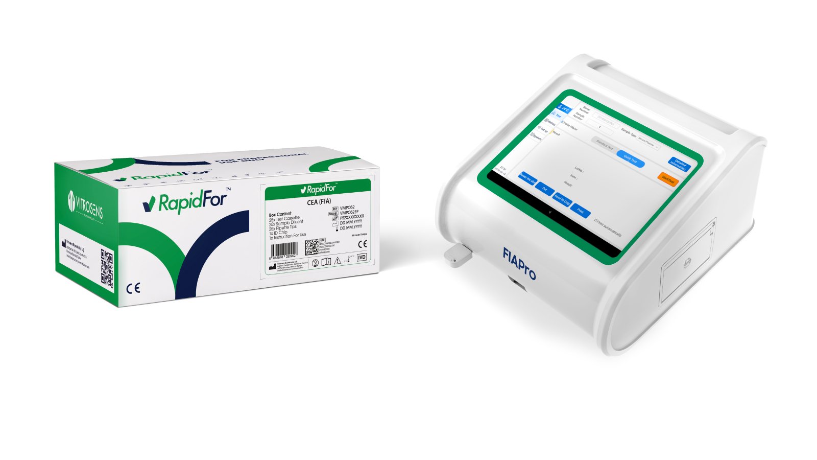 Figure 5: RapidFor™ CEA Rapid Test  and FIAPRO reader