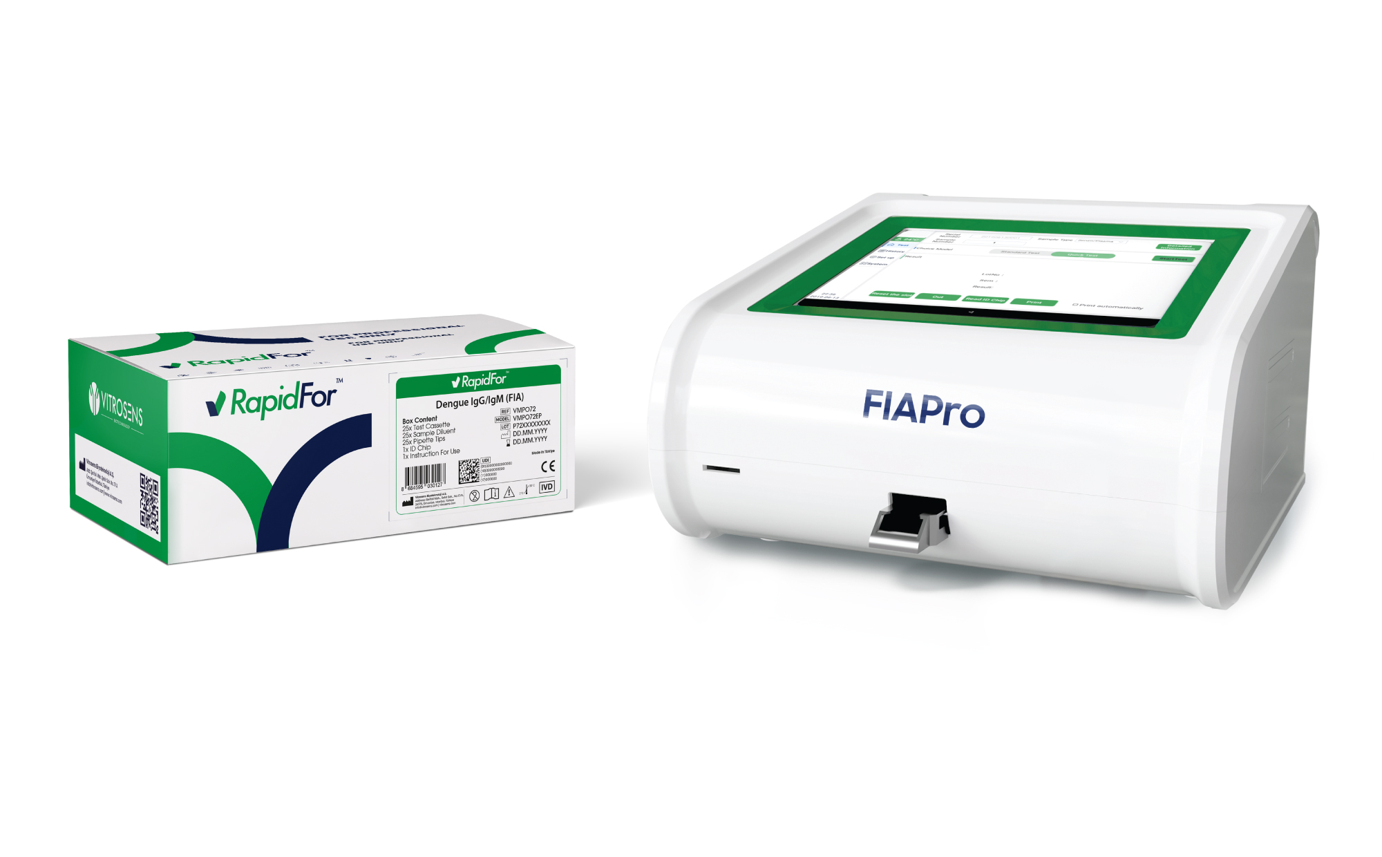 Figure 3: The RapidFor™ Dengue IgG/IgM (FIA) and FIAPro Immunofluorescence Analyzer