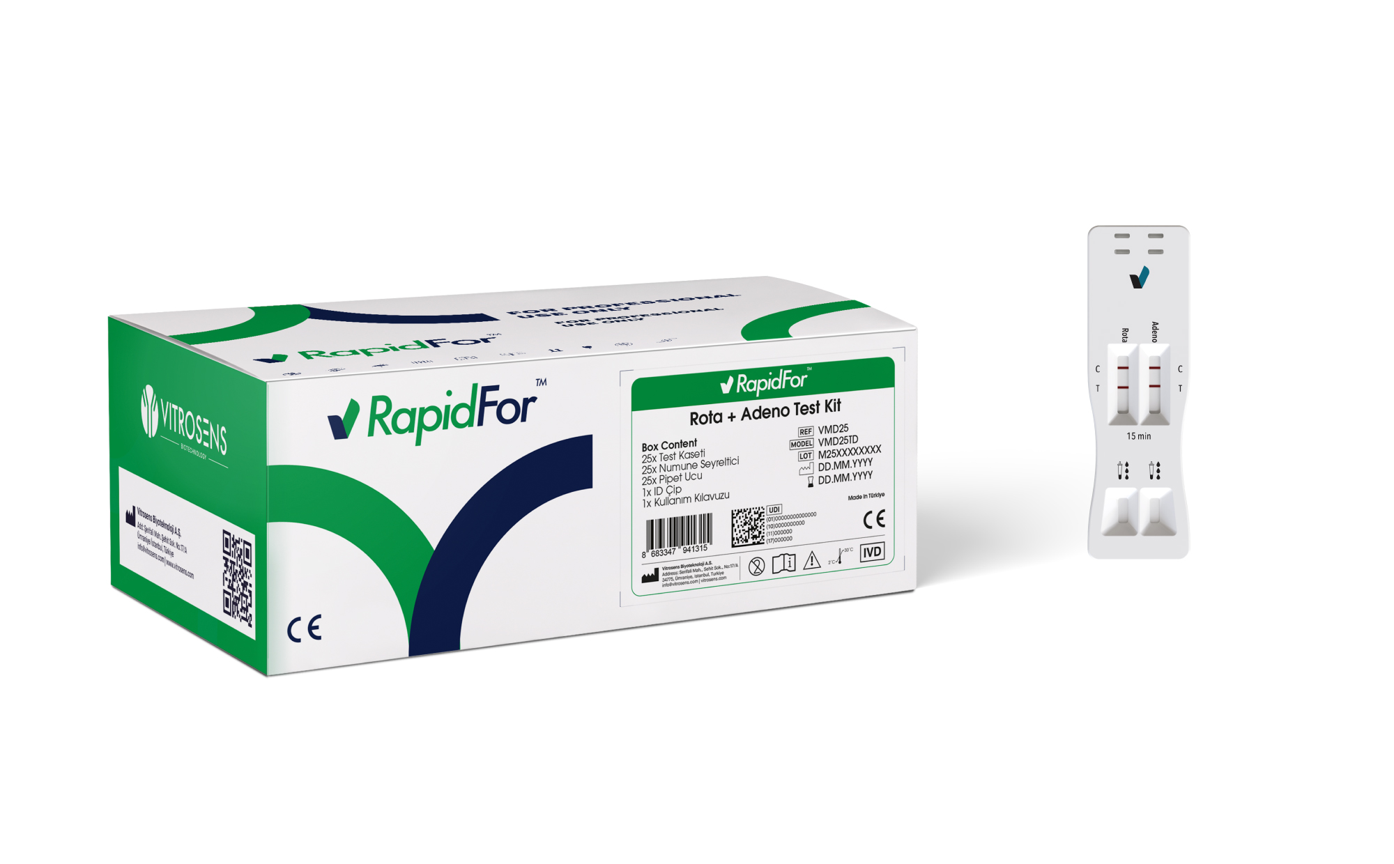 Critical Rotavirus and Adenovirus Testing During Summer Travel 2 Figure 2: RapidFor™ Rota + Adeno Test Kit Box Content