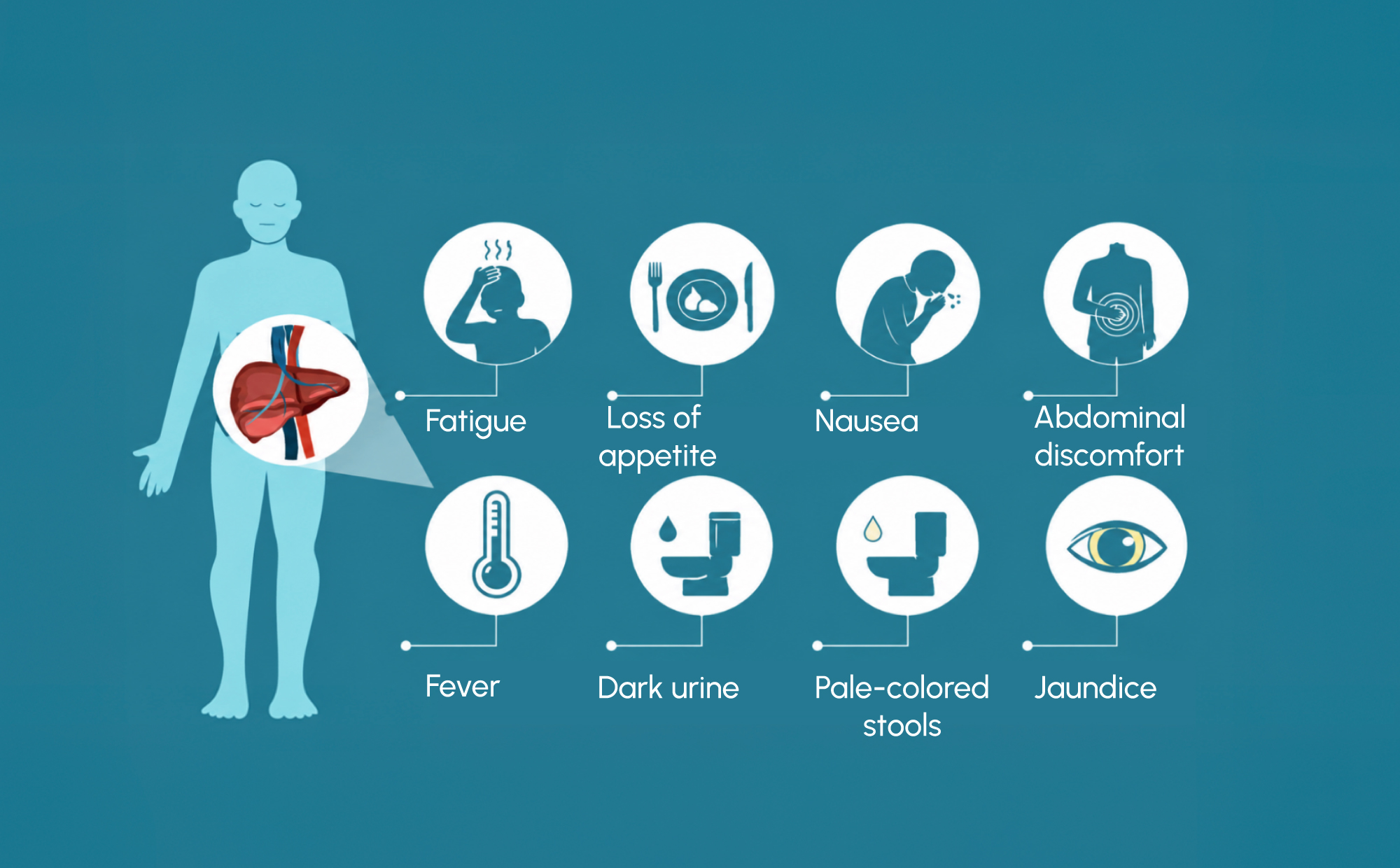 Figure 3: Common symptoms of acute and chronic viral hepatitis.