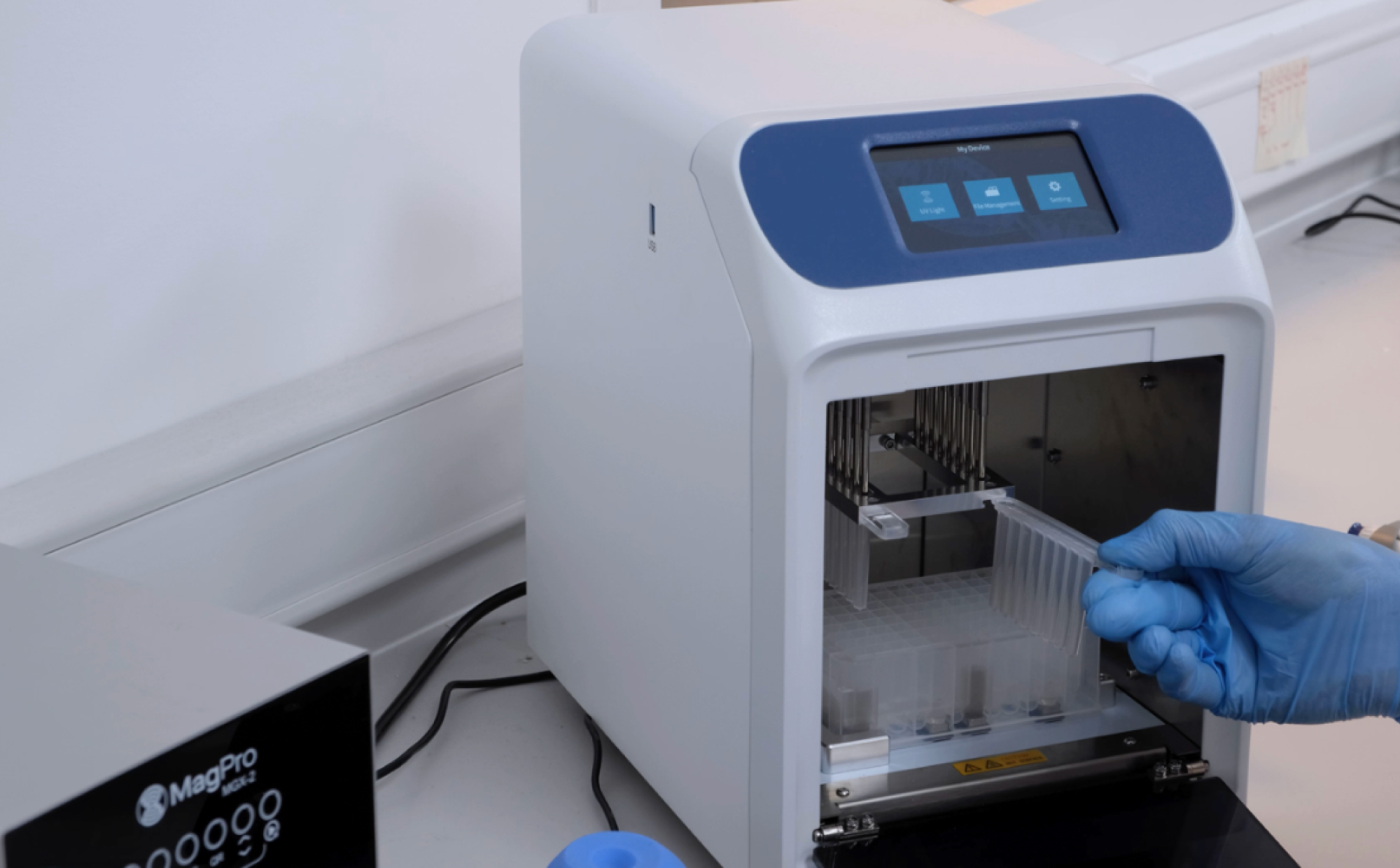 Figure 1: Instrument preparation before automated magnetic bead-based nucleic acid extraction.