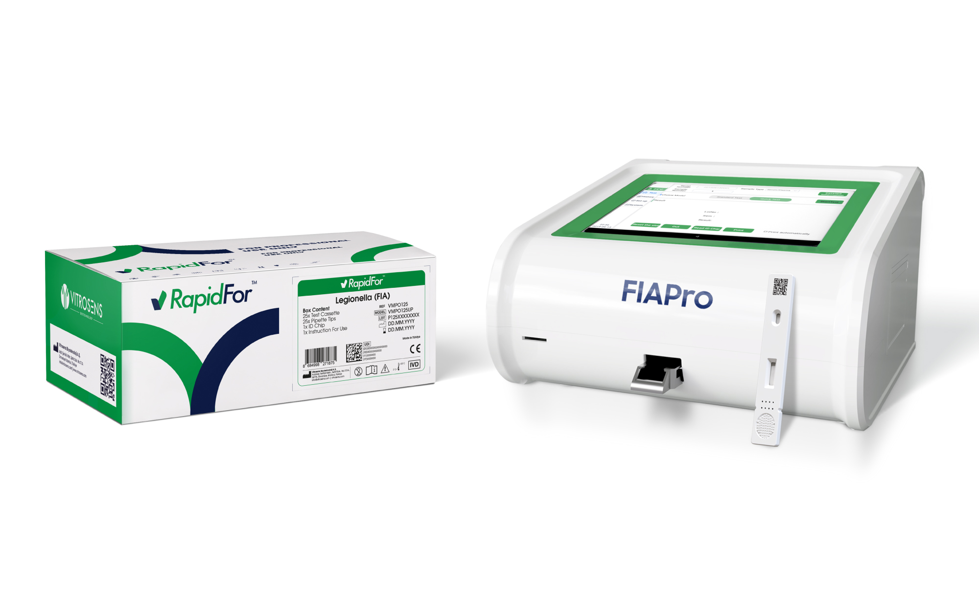 Figure 2: RapidFor™ Legionella (FIA) used with the Vitrosens Immunofluorescence Analyzer.