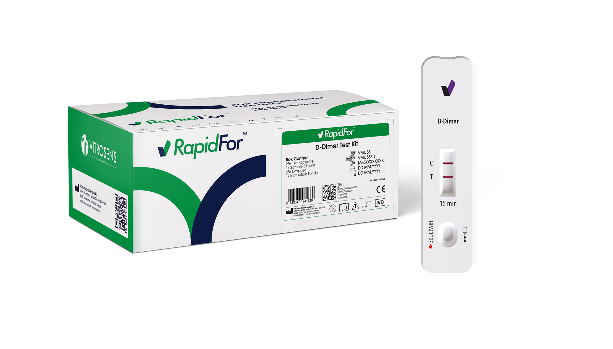 World Thrombosis Day: Understanding Blood Clots and D-Dimer Testing 2 Figure 2: Figure 1. RapidFor™ D-Dimer Test Kit by Vitrosens Biotechnology, shown with its test cassette.
